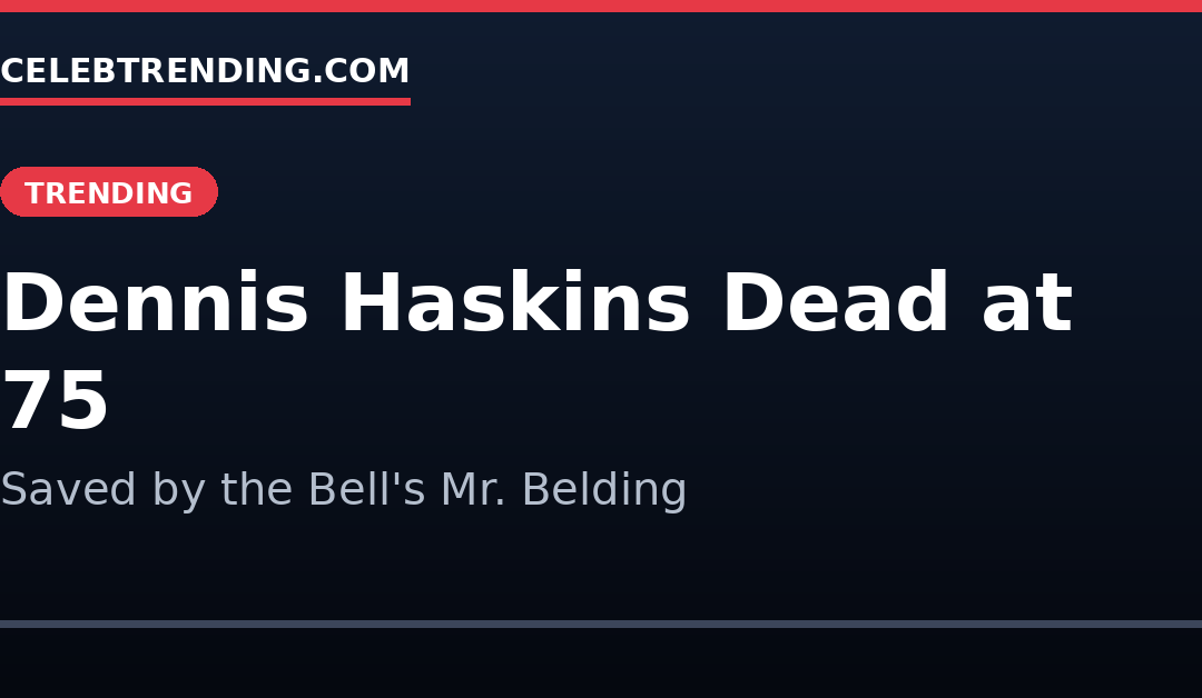 Dennis Haskins – Mr. Belding from Saved by the Bell